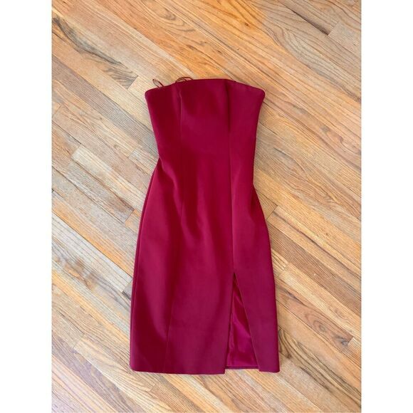 Finders Keepers Lucie Wine Red Midi Dress Size S - Picture 6 of 15